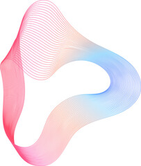 Abstract gradient wave line