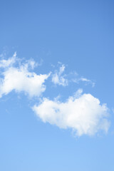 Clouds on blue sky in the nature of the Asian summer, perfect for travel