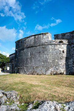 Vertical shot of Fort Fincastle on a sunny day located in the city of Nassau in The Bahamas