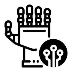 futurisric robotic hand icon vector illustration