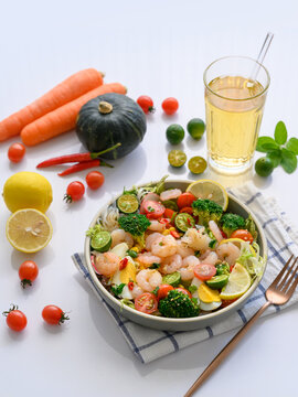 Lime Shrimp Salad with Rich Ingredients