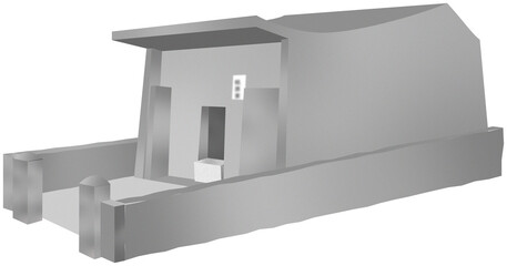 家の形をした大きな沖縄のお墓