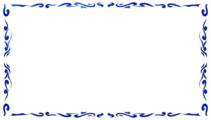 Aesthetic abstract blue border background design suitable for invitation design, greeting cards and others