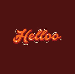 creative design "Helloo" text effect vector illustration