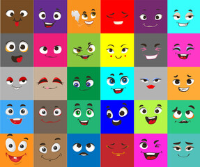 Emoji set emoticon with bad good feelings vector