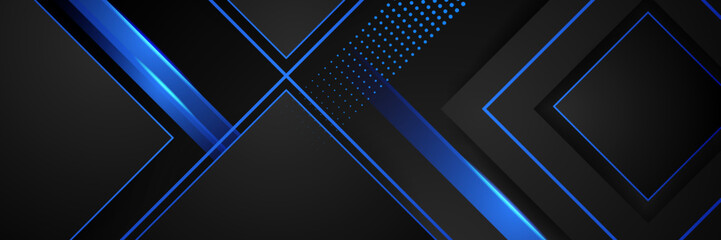 abstract blue and black banner