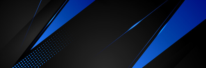 abstract blue and black banner