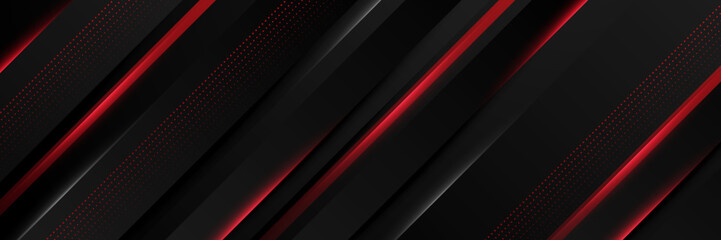 abstract red and black banner