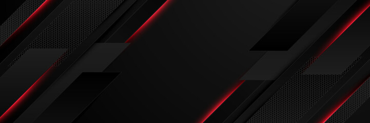 abstract red and black banner