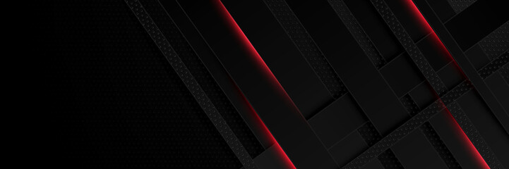 abstract red and black banner