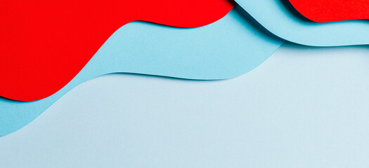 Abstract colored paper texture background. Minimal paper cut style composition with layers of...