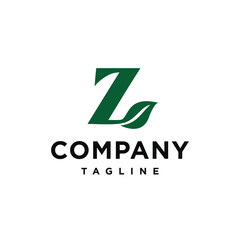 Z Letter Initial Leaf modern Logo Vector template
