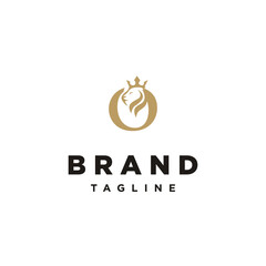 O Letter initial Lion King Elegant logo icon vector Template