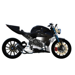 sport motorcycle isolated 3d rendering