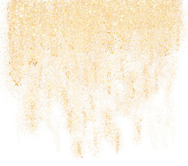 Falling gold glitter