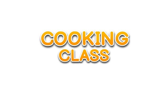 Cooking class cartoon fun title text 4K animation movie