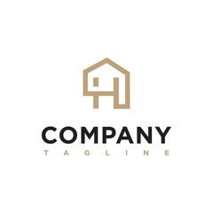 H  Letter initial Real Estate  architecture  construction Logo