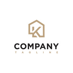 K Letter initial Real Estate  architecture  construction Logo