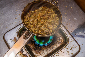 自家焙煎のコーヒー　Home-roasted coffee at campsites 