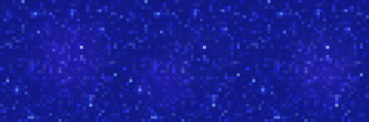 Night starry sky seamless pattern vector illusration. Magic winter template background. Star and snowflake repeat wallpaper for fairy, space design. Universe endless background. dark blue and purple