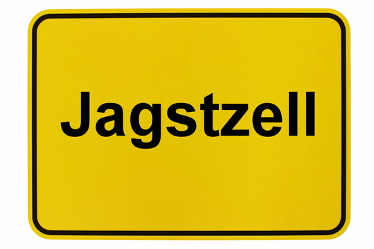 Illustration eines Ortsschildes der Gemeinde Jagstzell in Baden-Württemberg