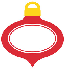 Obraz premium red christmas ball ornament banner