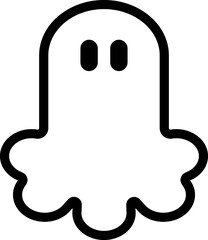 Spooky, ghost cartooon symbol