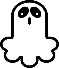 Spooky, ghost cartooon symbol
