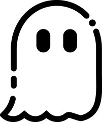 Spooky, ghost cartooon symbol