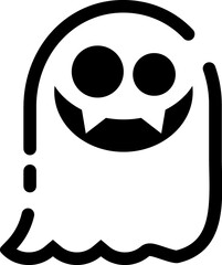 Spooky, ghost cartooon symbol