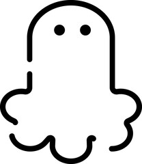 Spooky, ghost cartooon symbol