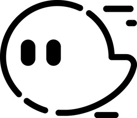 Spooky, ghost cartooon symbol