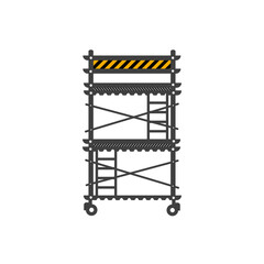 Scaffolding construction flat line icon vector.