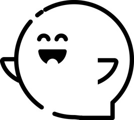 Spooky, ghost cartooon symbol