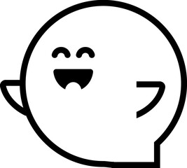 Spooky, ghost cartooon symbol