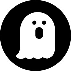 Spooky, ghost cartooon symbol