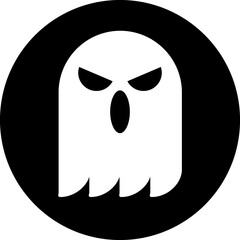 Spooky, ghost cartooon symbol
