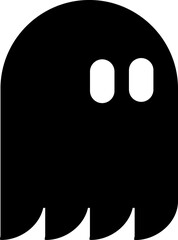 Spooky, ghost cartooon symbol