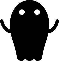 Spooky, ghost cartooon symbol