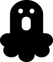 Spooky, ghost cartooon symbol