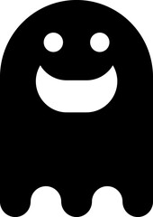 Spooky, ghost cartooon symbol
