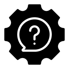 customer question glyph icon