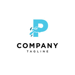 P Letter water Vector logo icon vector Template
