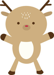 Animal deer isolated on white vector