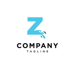 Z Letter water Vector logo icon vector Template