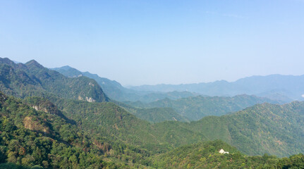 Natural scenery of Xianyu Mountain in Anhui province, China