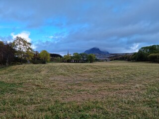 field and blue sky