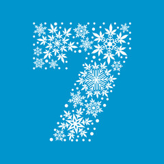 Snowflake with cannabis leaves number 7