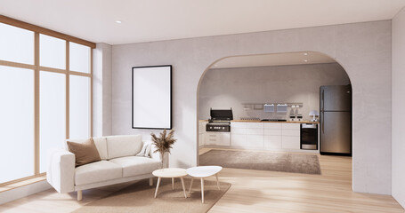 Sofa armchair on Living room empty japanese style