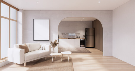 Sofa armchair on Living room empty japanese style